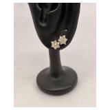Sterling Silver Floral Stud Earrings