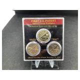 1st us patent innovation dollar 3 coin set