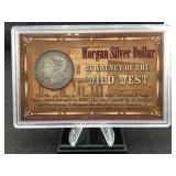 Morgan silver dollar currency of the Wild West