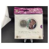 The official UK Royal Wedding coin The official