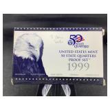 U.S. Mint 1999 50 State quarter dollar proof sets