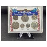 Six decades of American silver coinage