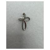 Sterling silver pendant has a unique loop, an
