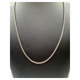 Italian sterling silver flat chain necklace. 18