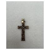 Sterling silver cross  pendant with a texture