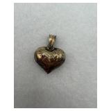 A sterling silver heart pendant