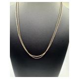 Two sterling silver chain necklaces, 18 in