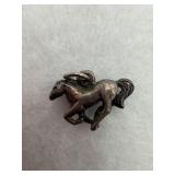 Sterling silver galloping stallion charm
