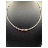 Sterling silver omega chain necklaces, 14 in