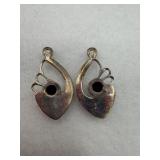 Sterling silver teardrop shaped black stone