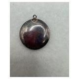 Sterling silver round pendant