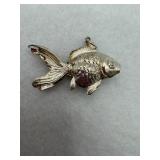Sterling silver goldfish charm