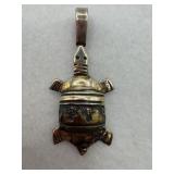 Sterling silver turtle pendant a traditional