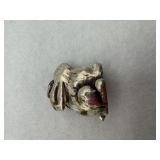 Sterling silver sitting rabbit charm