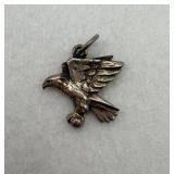 Vintage sterling silver eagle charm pendant