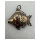 Sterling silver fish pendant
