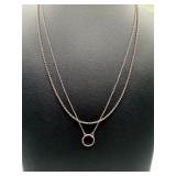 Sterling silver open circle pendant and chain