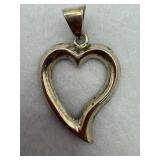 A sterling silver heart pendant