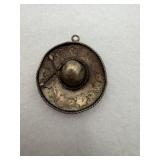 Mexican sterling silver sombrero hat charm with