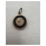 Mexico sterling silver pendant with black stone