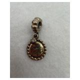 Sterling silver grandmother dangle charm with a