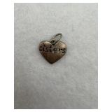 Sterling silver sisters charm in a shape of a