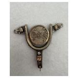 Sterling silver spun pin
