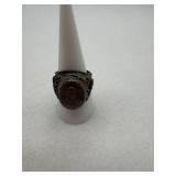 Sterling silver ring with sacred Heart of Jesus
