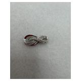 Sterling silver infinity symbol pendant with