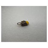 Sterling silver baby shoe charm with stone