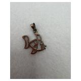 Mexican sterling silver fish pendant