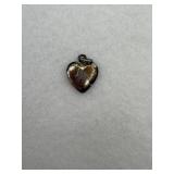 Sterling silver puffed heart charm