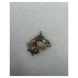 A salmon of knowledge sterling silver pendant
