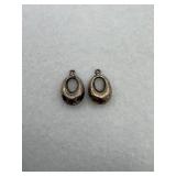 Sterling silver hammers oval charm pendants