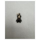 Vintage sterling silver, maroon stone with