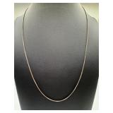 Sterling silver Italian box chain. 20 in