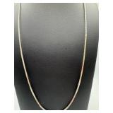 Sterling silver snake chain necklace, 24 in