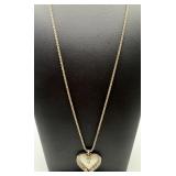Sterling silver with heart pendant with like