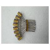 Sterling silver wheat sheaf fanned brooch