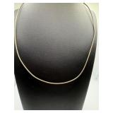 Sterling silver omega necklace,19 in