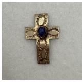 Sterling silver vintage Italian cross pendant