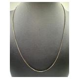 Sterling silver box chain necklace. 18 in