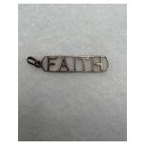 Sterling silver faith pendant