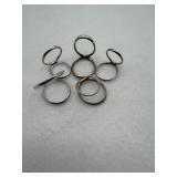 Sterling silver double band rings