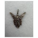 A sterling silver art nouveau fairy pendant with
