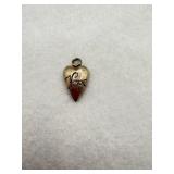 Sterling silver puffy heart with the word ï¿½Hopeï¿½