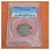 1912D Liberty V Nickel PCGS AG03