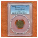 1909 S Lincoln Wheat Cent First Year PCGS Genuine