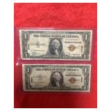 Two Hawaii WW2 $1 Notes
