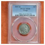1937D '3 Legs' Buffalo Nickel PCGS XF45